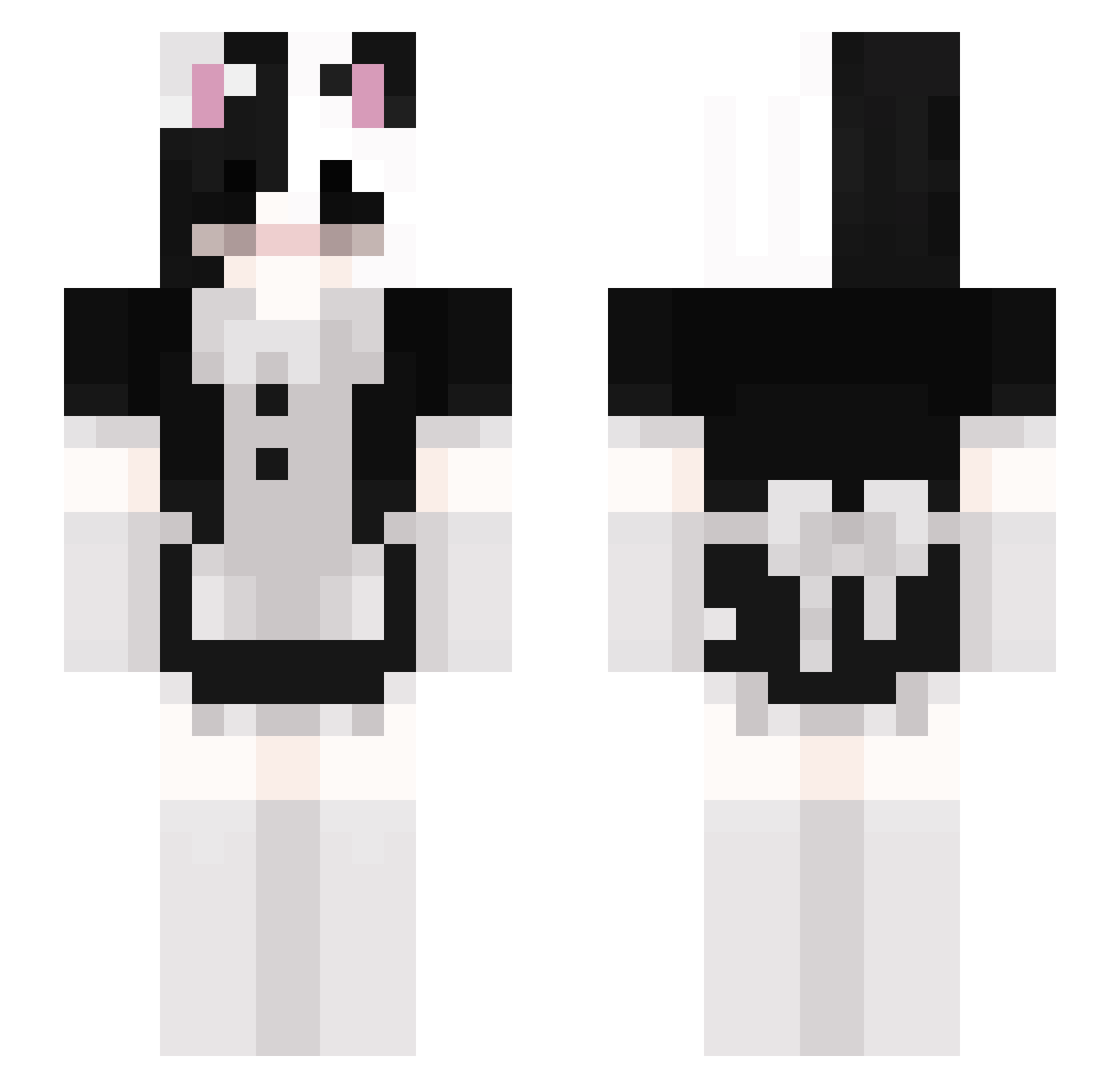 Krielike Minecraft skin, front and back view