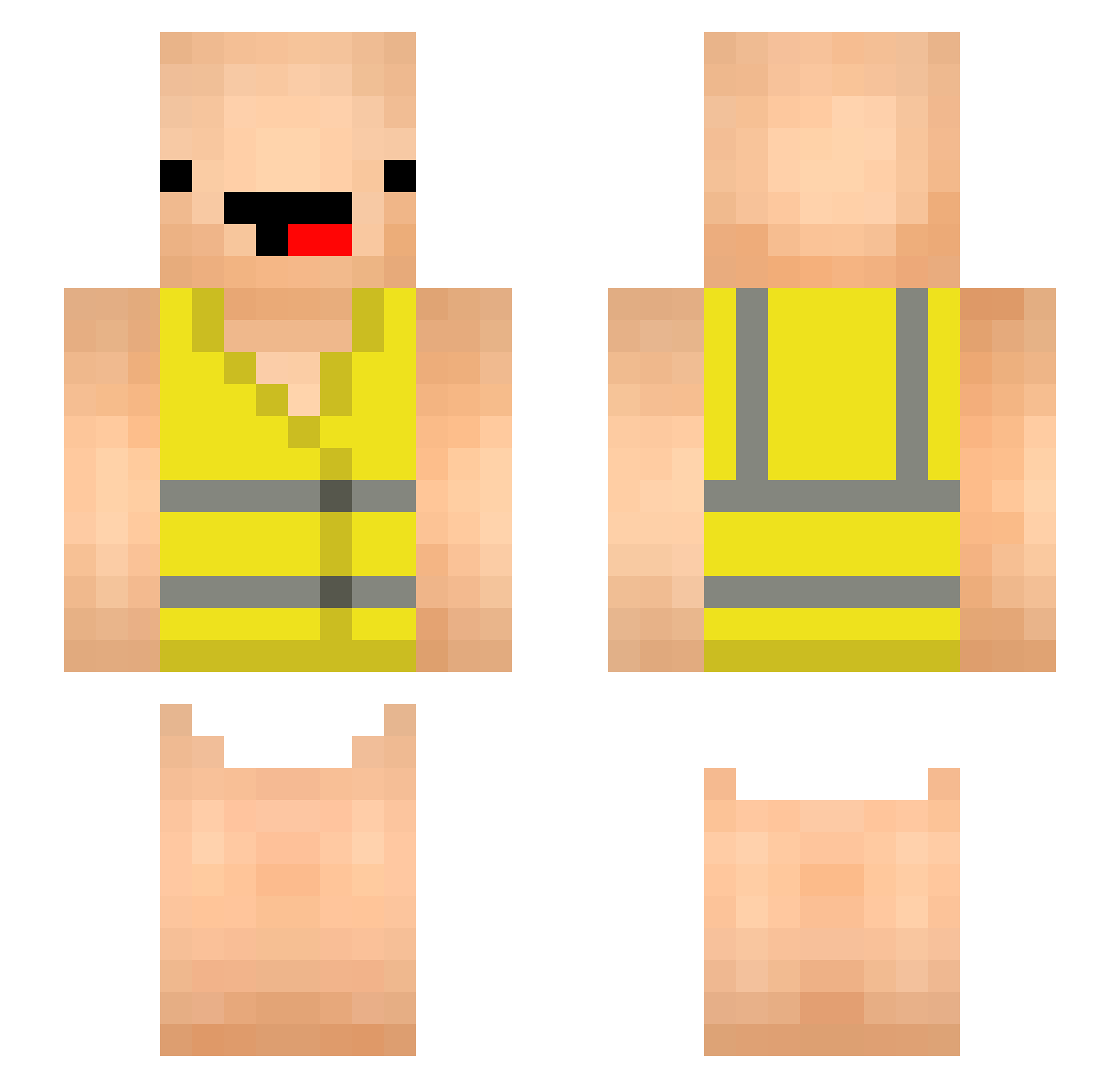 Tartatin Minecraft skin, front and back view