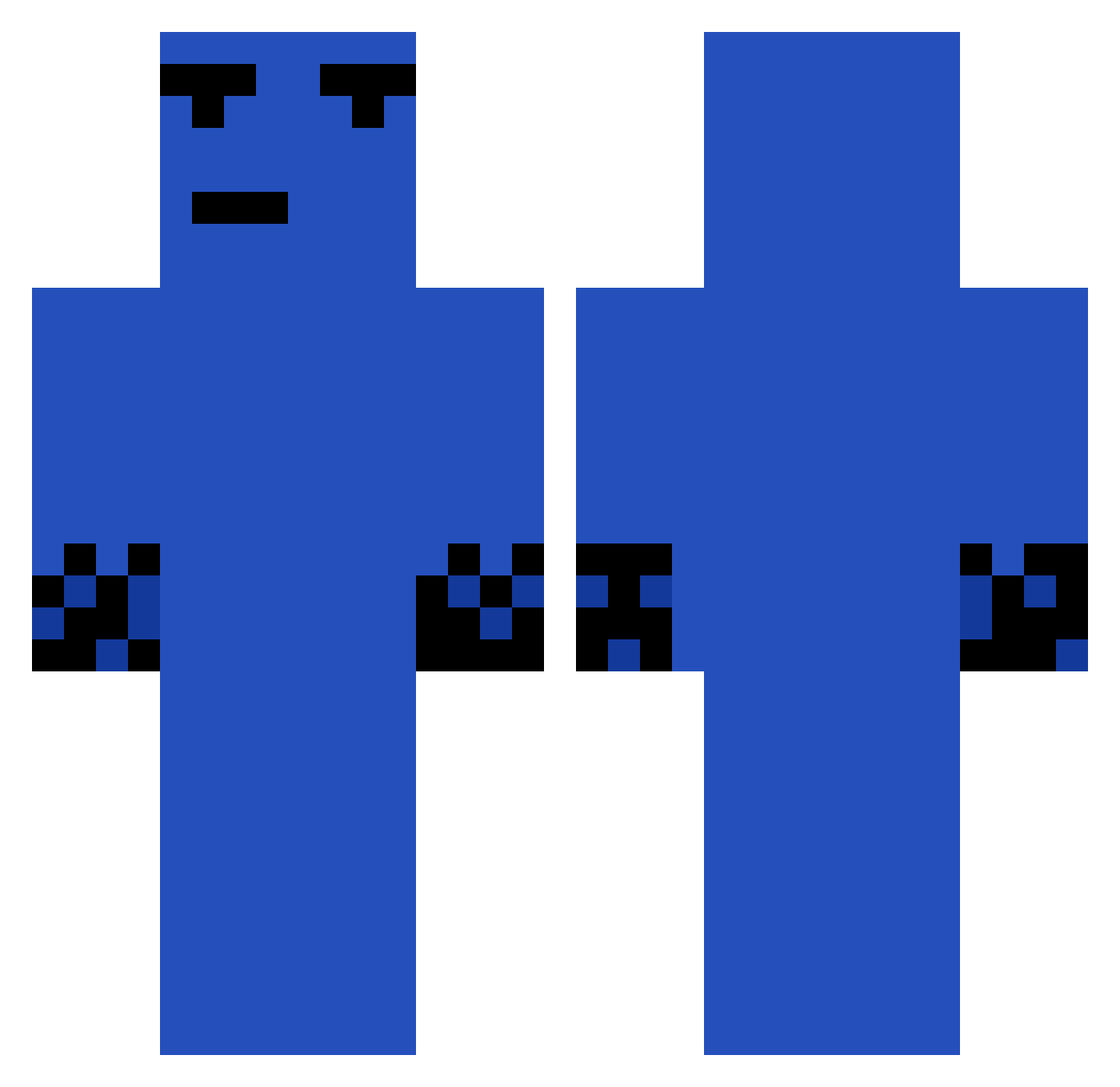 LukaMineStar Minecraft skin, front and back view