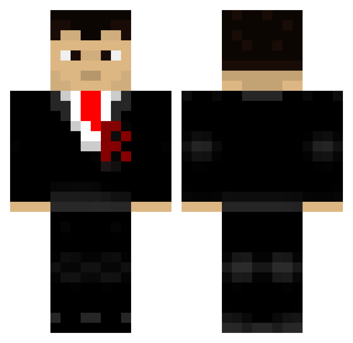 Schtarloufe_ Minecraft skin, front and back view