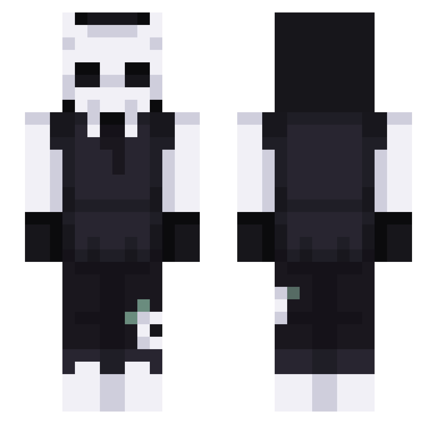Mazersors Minecraft skin, front and back view