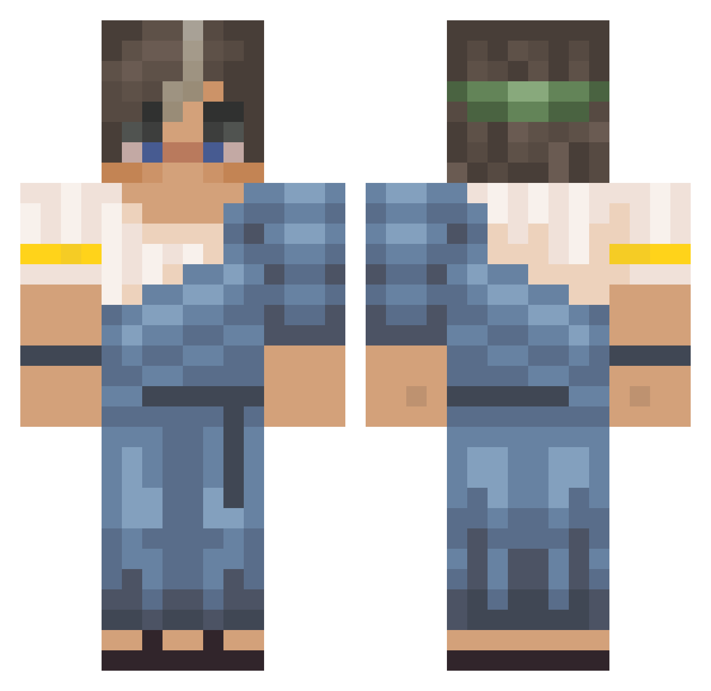 _Achille_ Minecraft skin, front and back view
