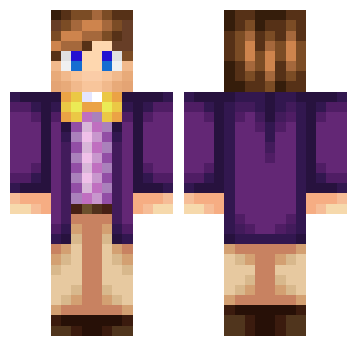 Titanicdgm Minecraft skin, front and back view