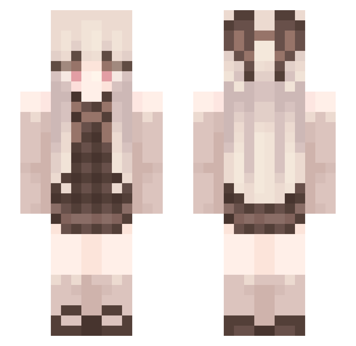 Pauloop_ Minecraft skin, front and back view