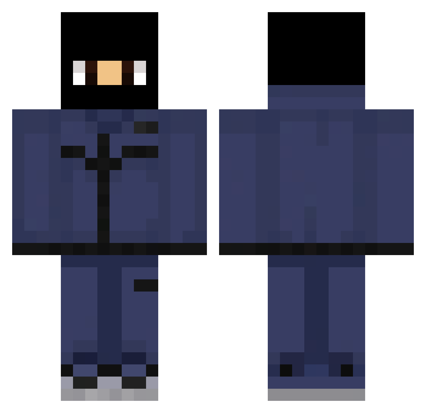 _edukacja_ Minecraft skin, front and back view
