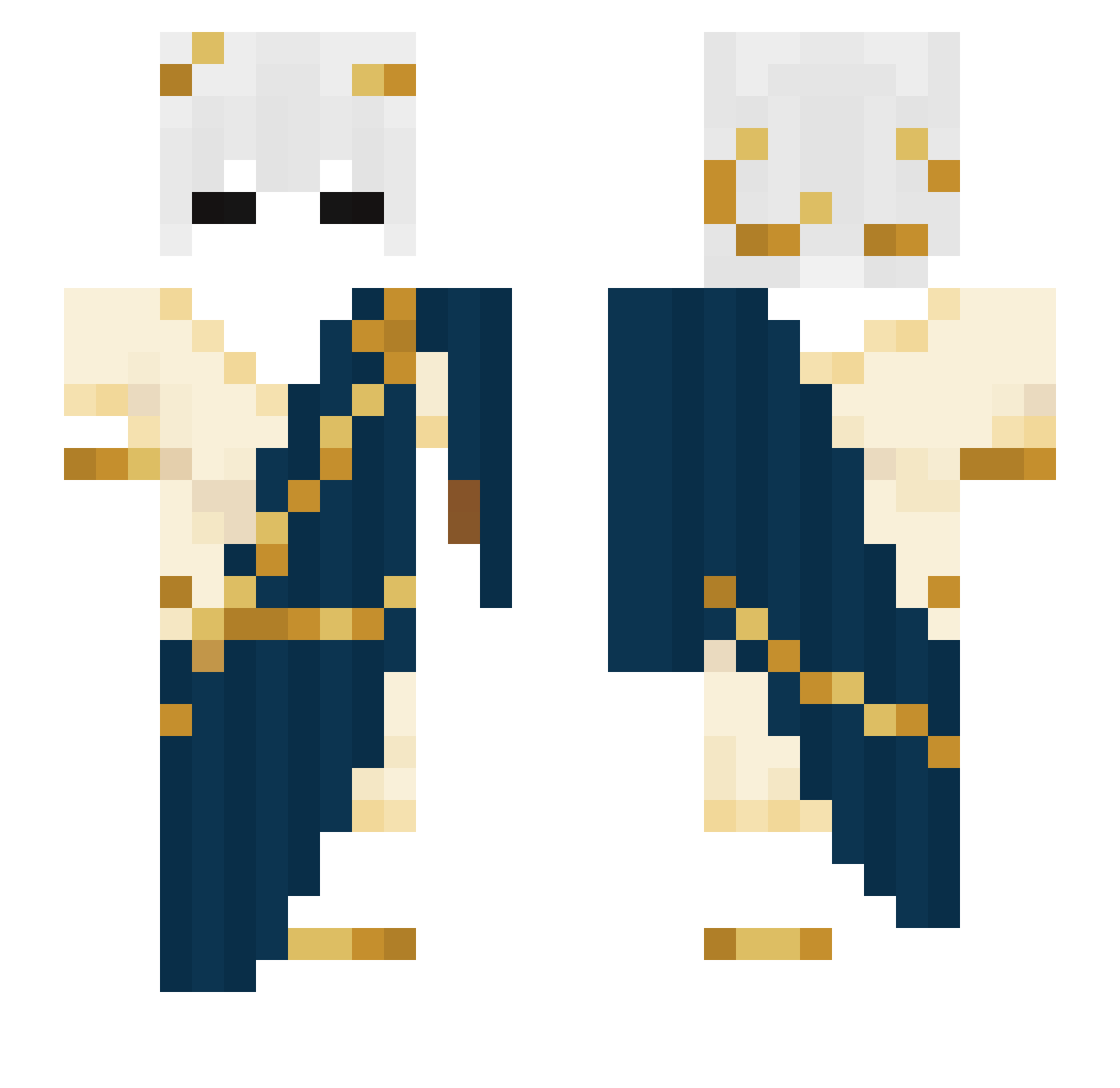 SimplyUruguayo Minecraft skin, front and back view