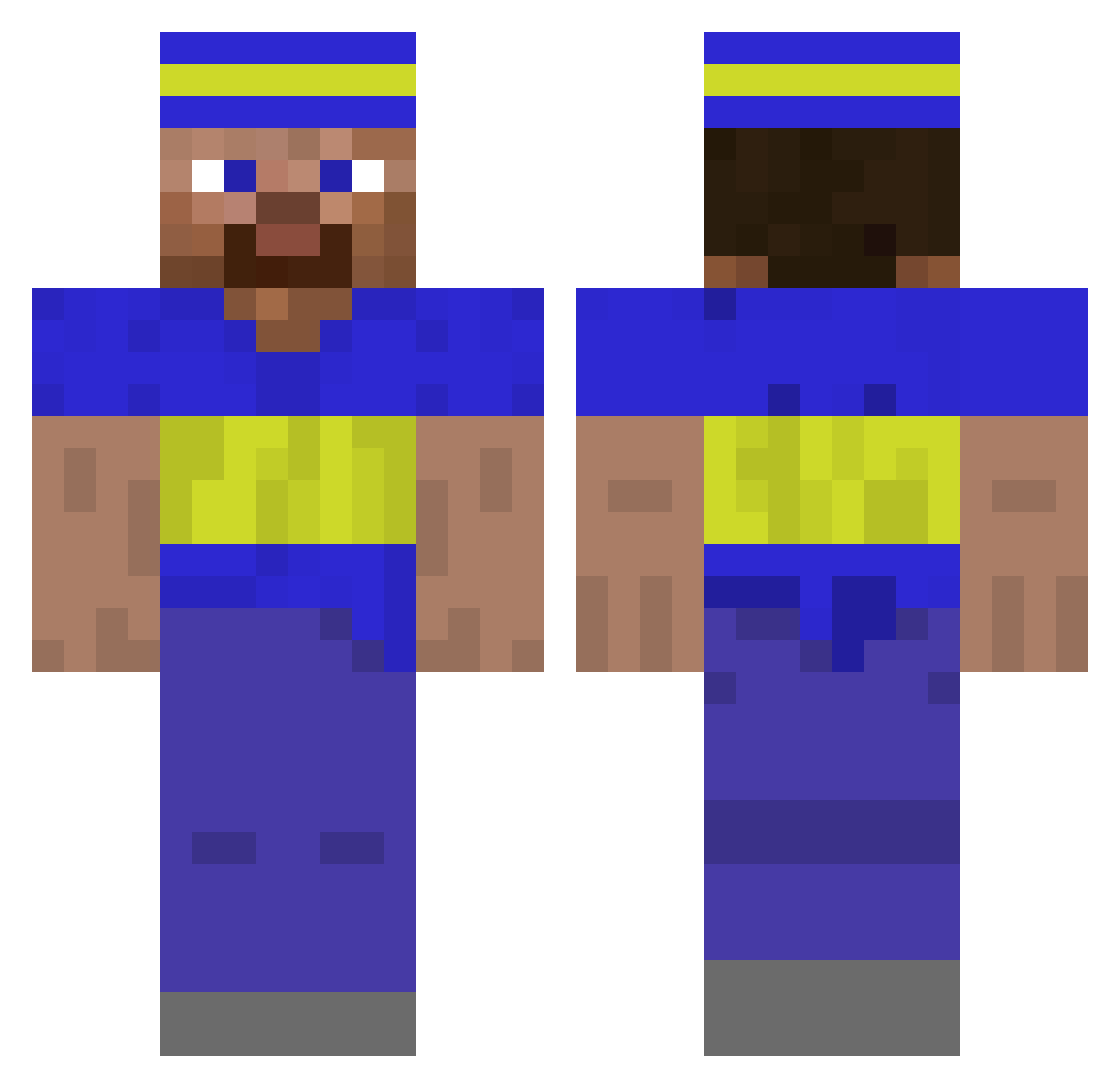 benjanacheiuu Minecraft skin, front and back view