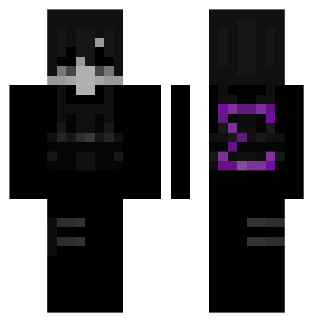Summation Minecraft skin, front and back view