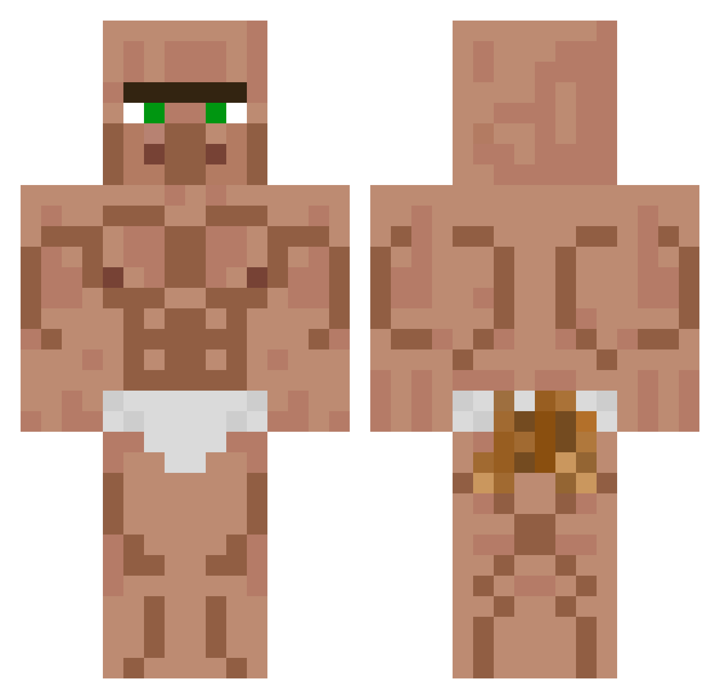 Xenotay Minecraft skin, front and back view