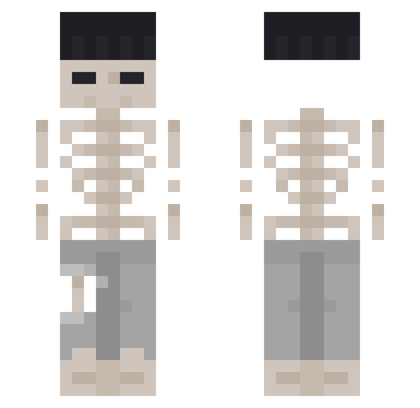 ssend Minecraft skin, front and back view