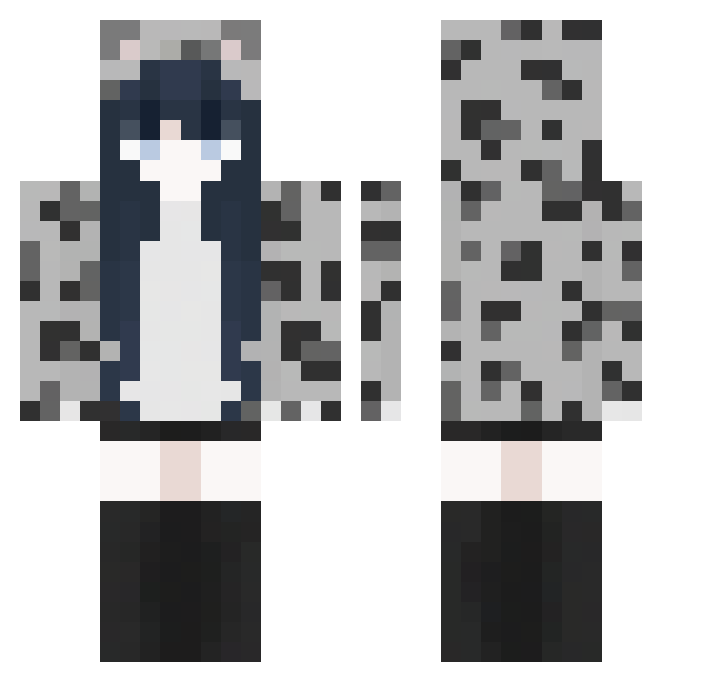 kykyluvv Minecraft skin, front and back view