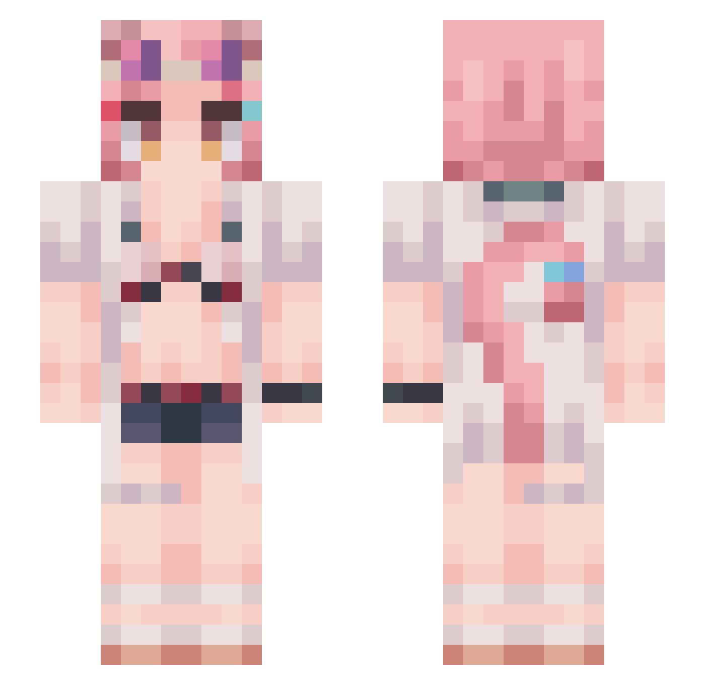 Alkaidz Minecraft skin, front and back view