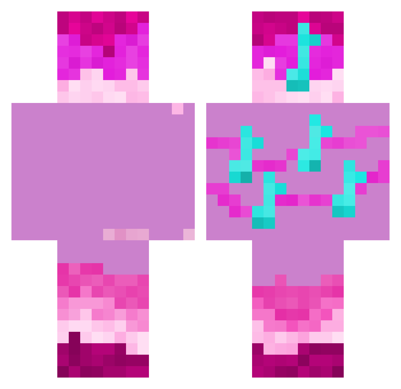 JellyThe1st Minecraft skin, front and back view