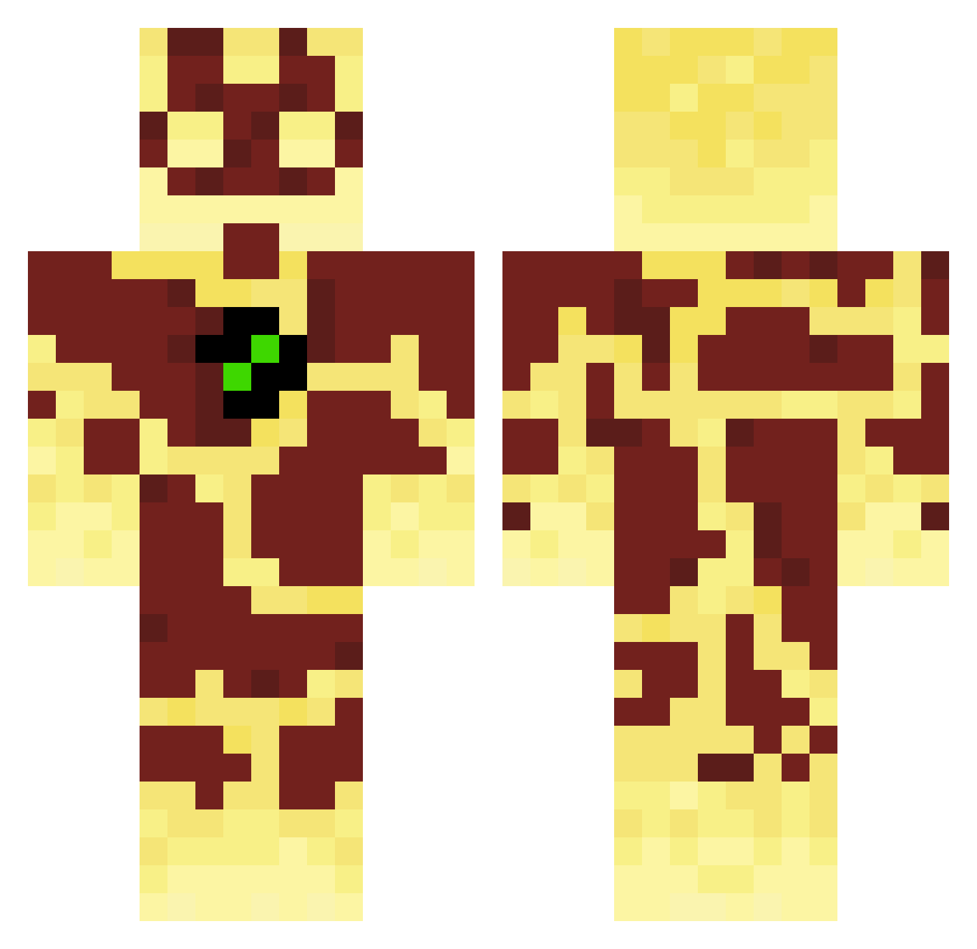 SamuX2018 Minecraft skin, front and back view