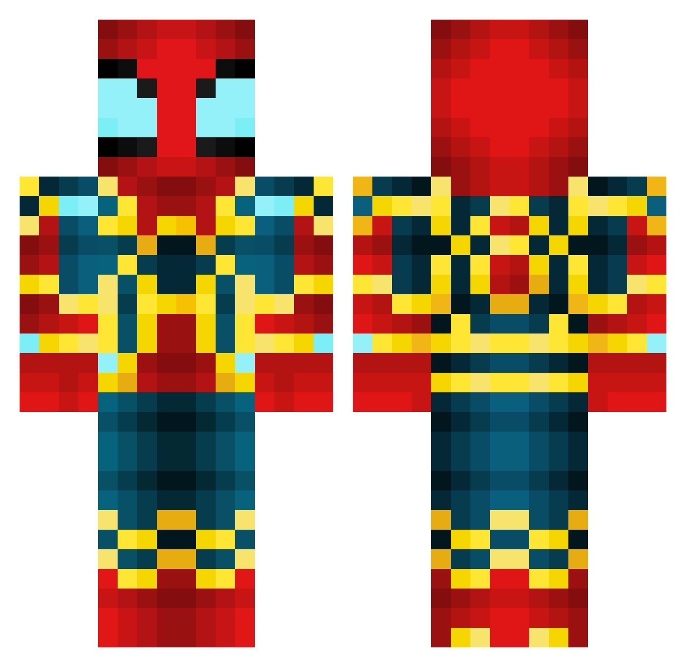 JZtheminecrafter Minecraft skin, front and back view