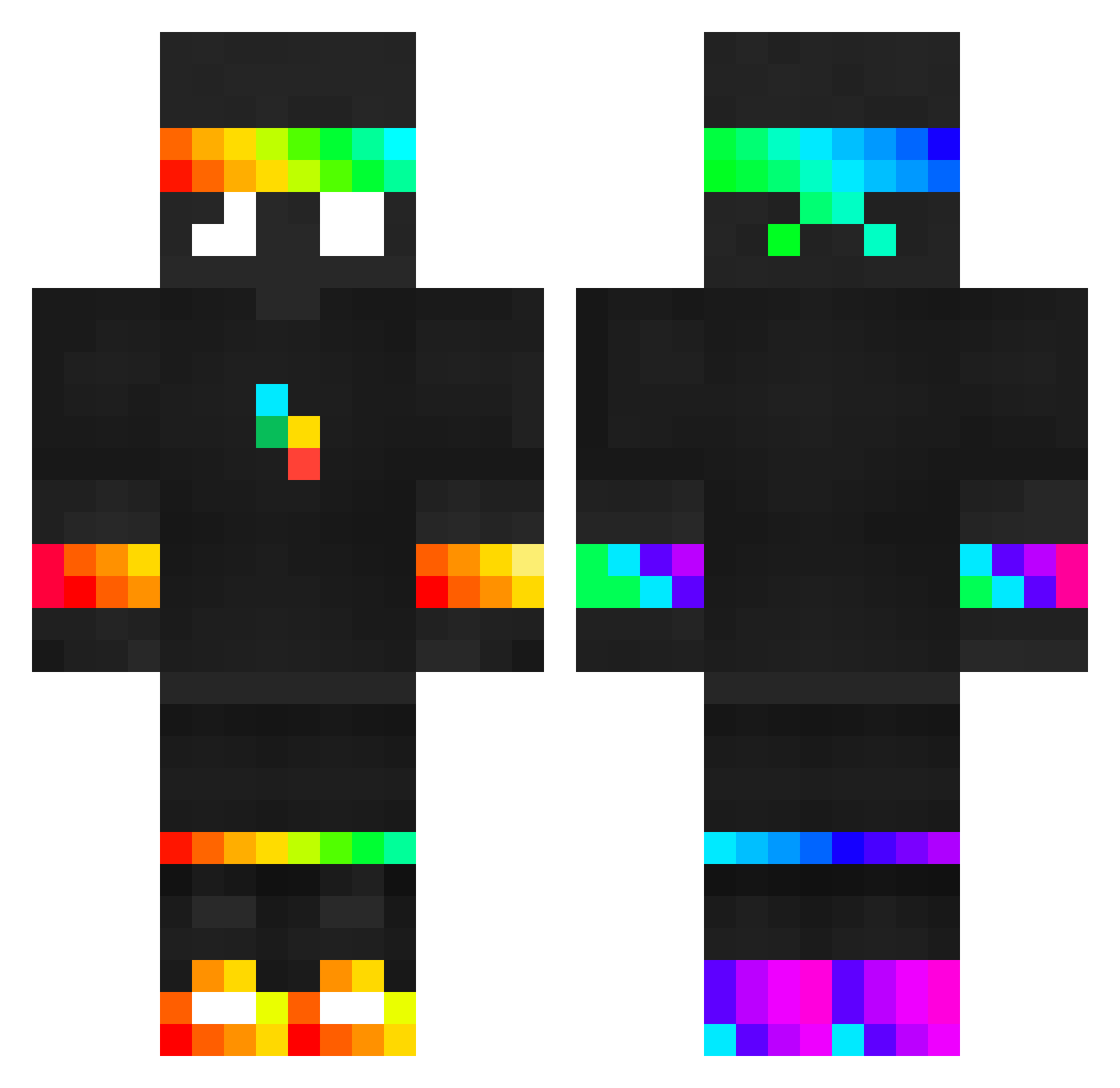 MegaXXGamer2021 Minecraft skin, front and back view