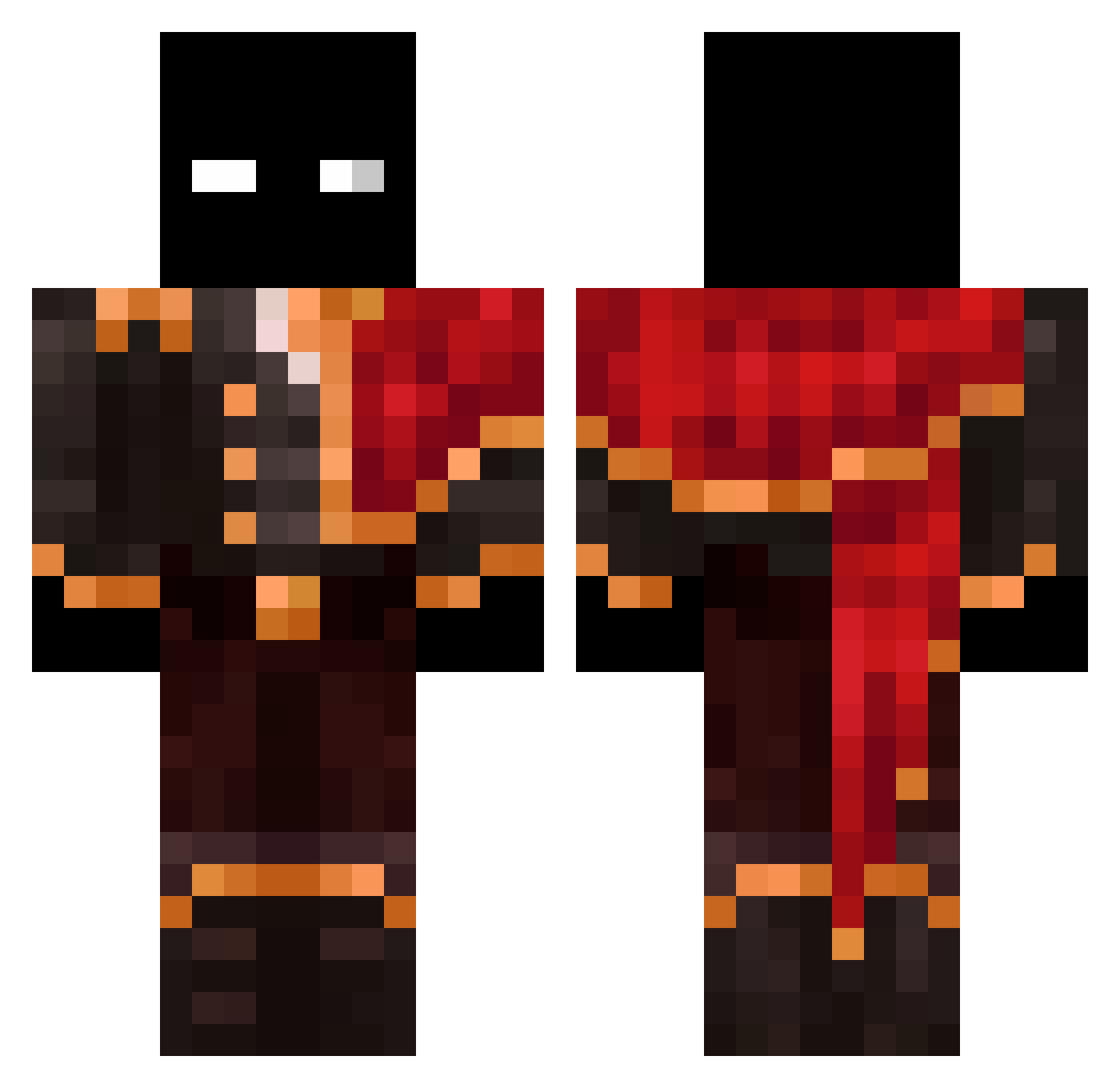 THEDARK102 Minecraft skin, front and back view