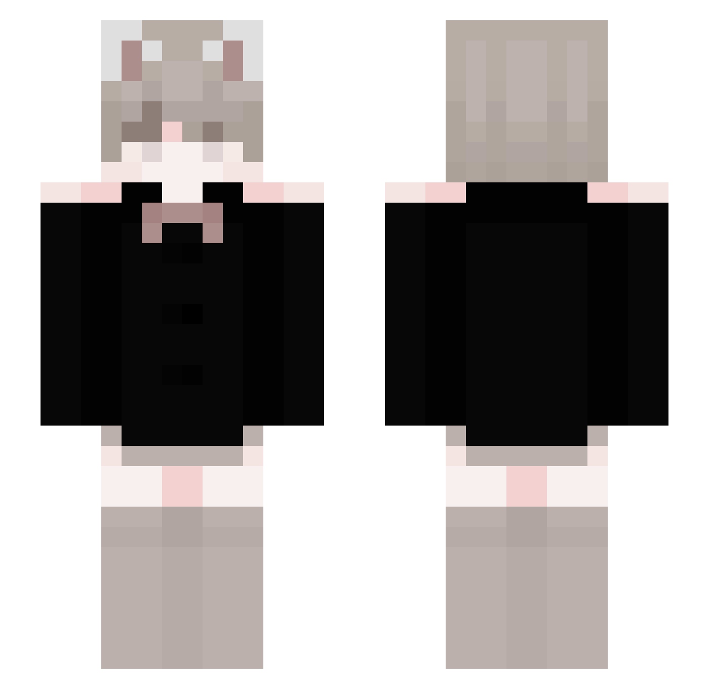 miku731 Minecraft skin, front and back view