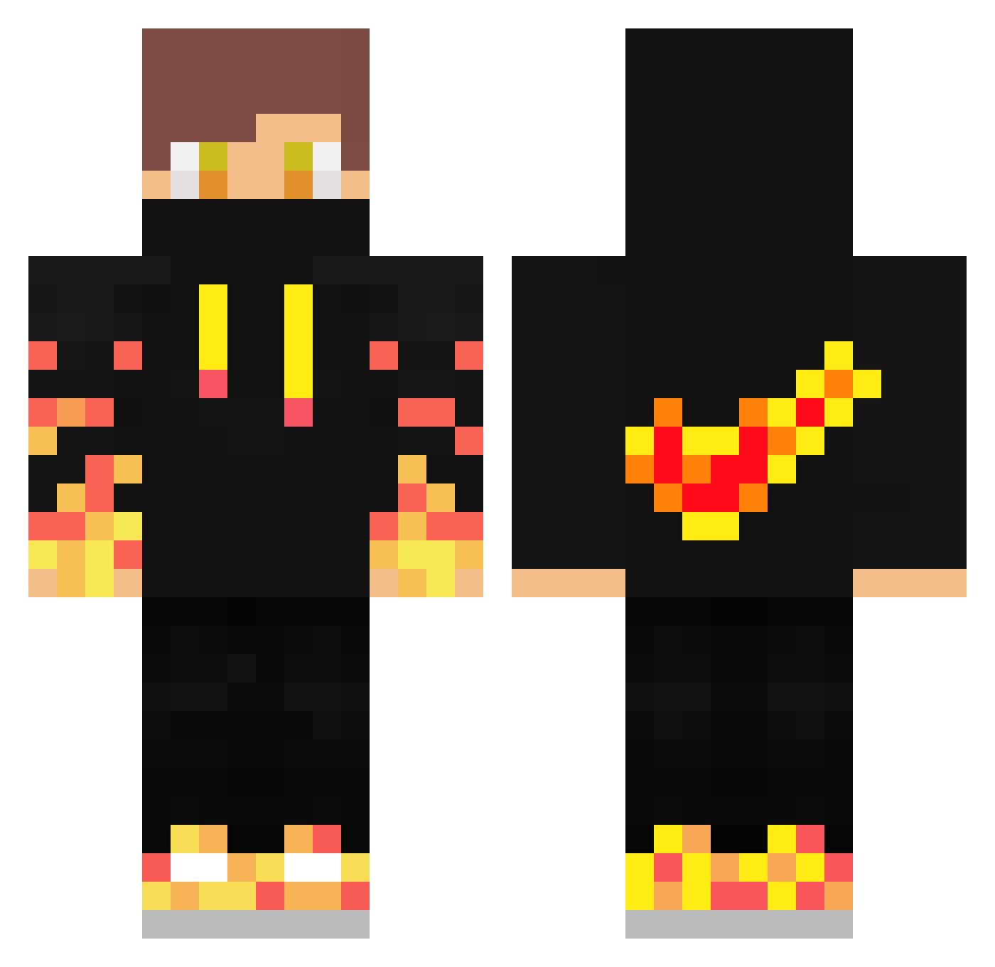 hEATZ_N Minecraft skin, front and back view