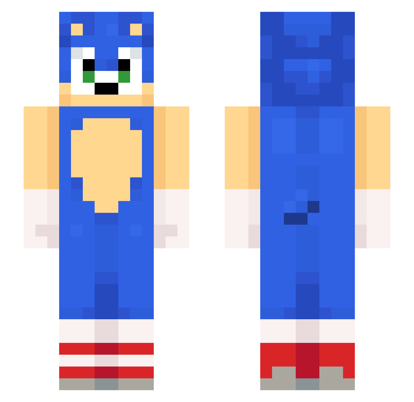 CadeMeuCachorro Minecraft skin, front and back view