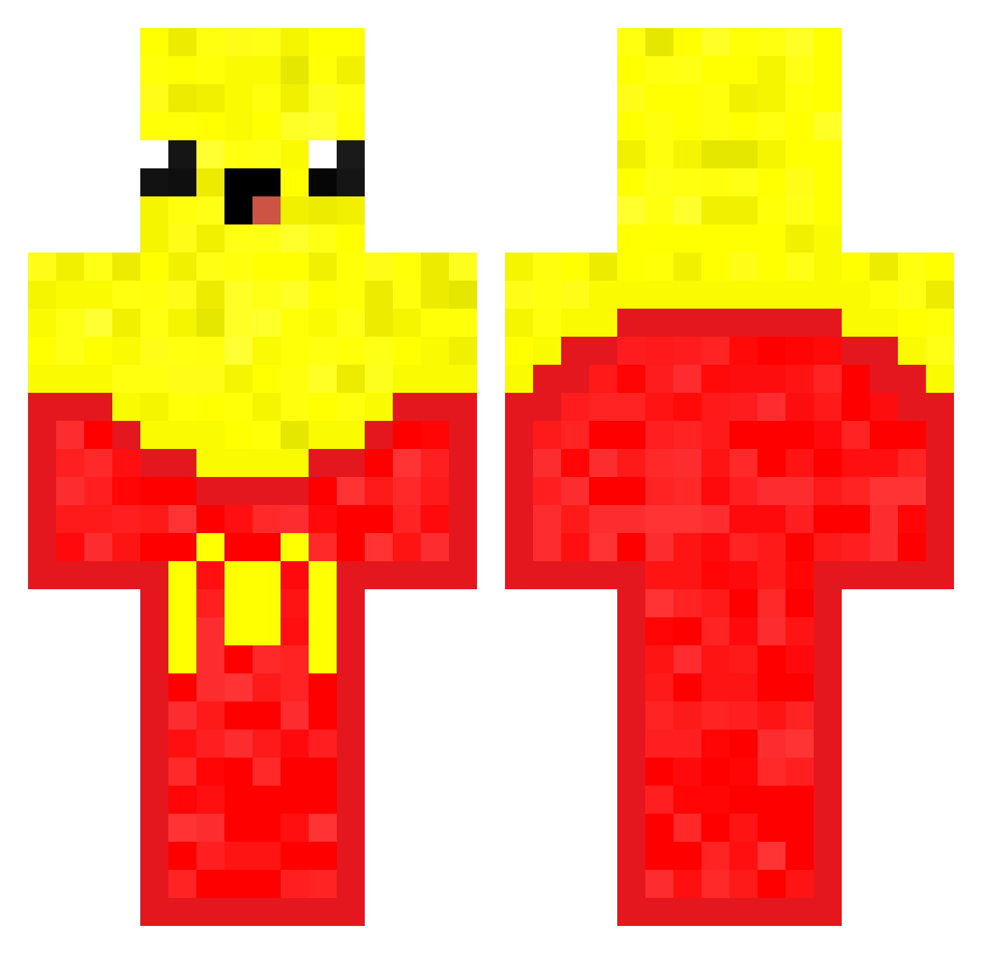 SteveHeimler Minecraft skin, front and back view