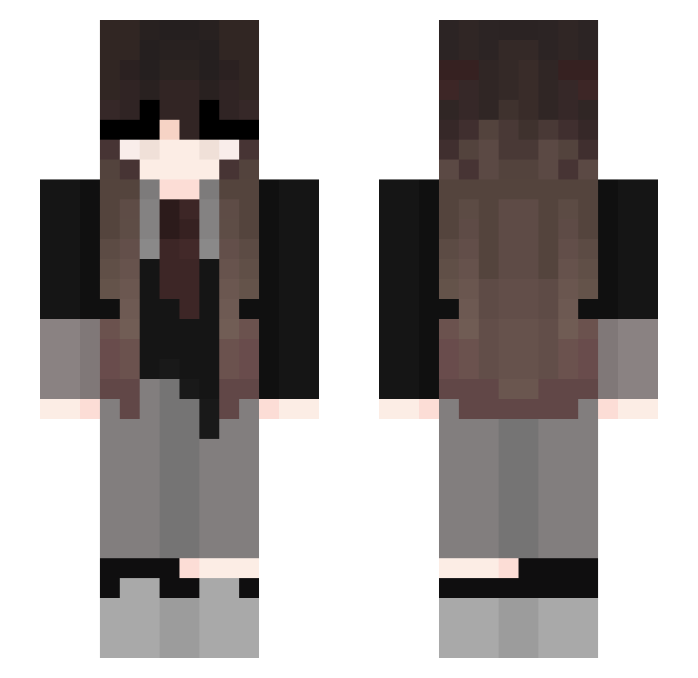 uwuImpyyyywimpy Minecraft skin, front and back view