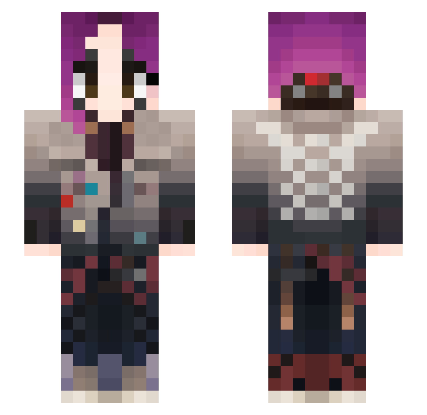 The_Degasi Minecraft skin, front and back view
