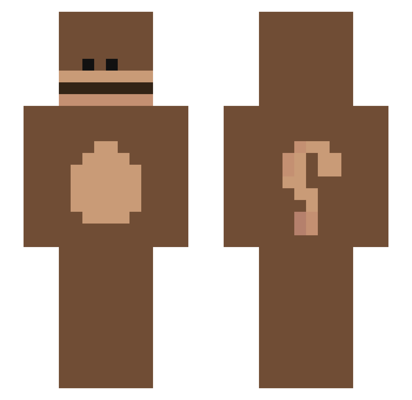 Borloni Minecraft skin, front and back view