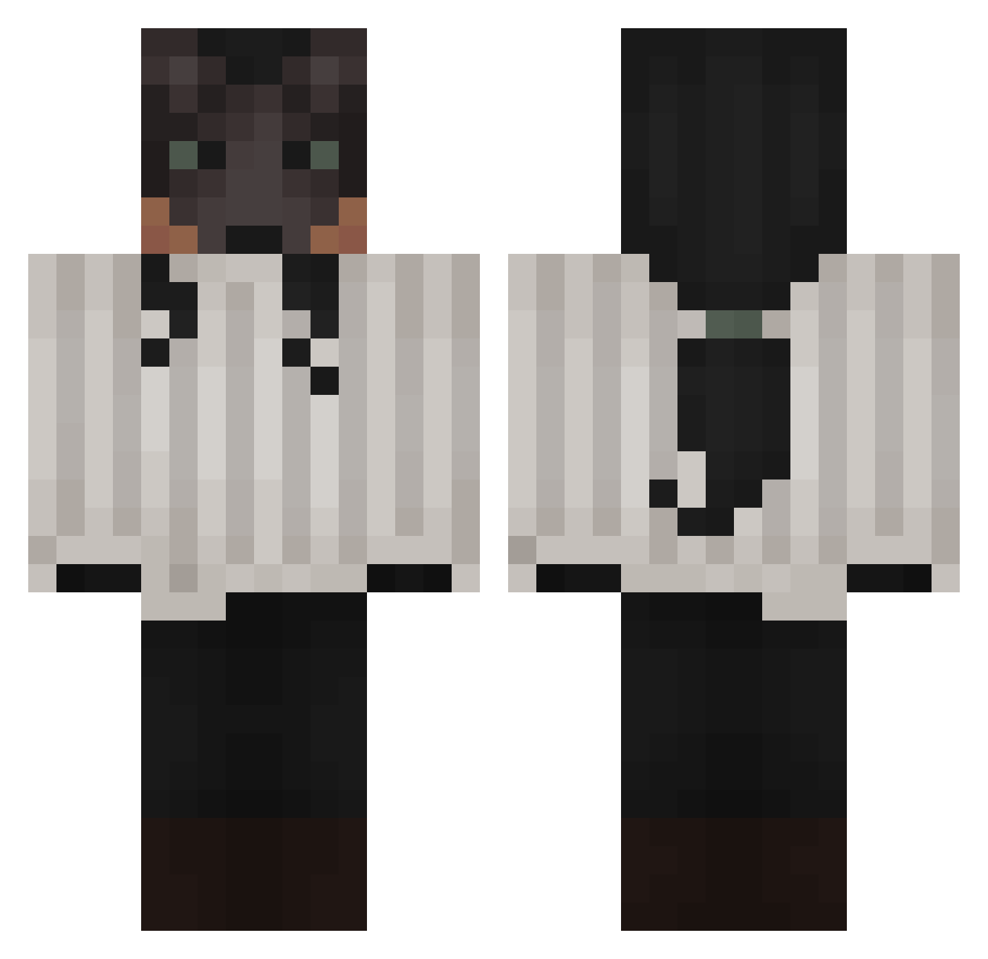 imintrouble3 Minecraft skin, front and back view