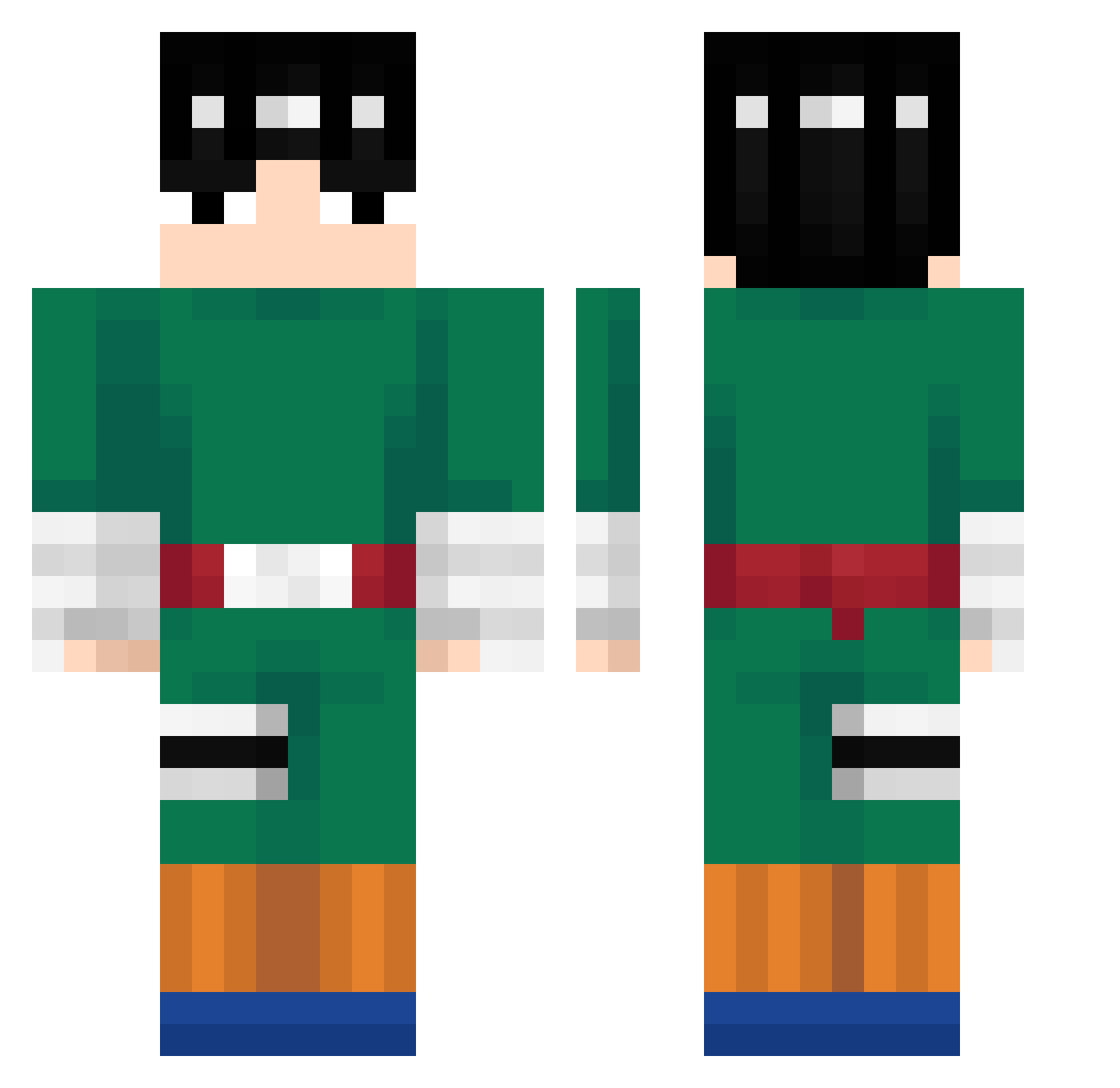 reginaldin Minecraft skin, front and back view