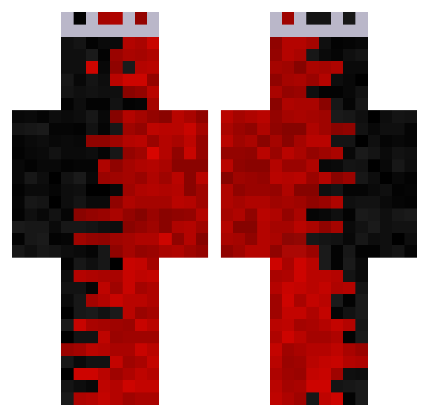 SoniSpelar Minecraft skin, front and back view
