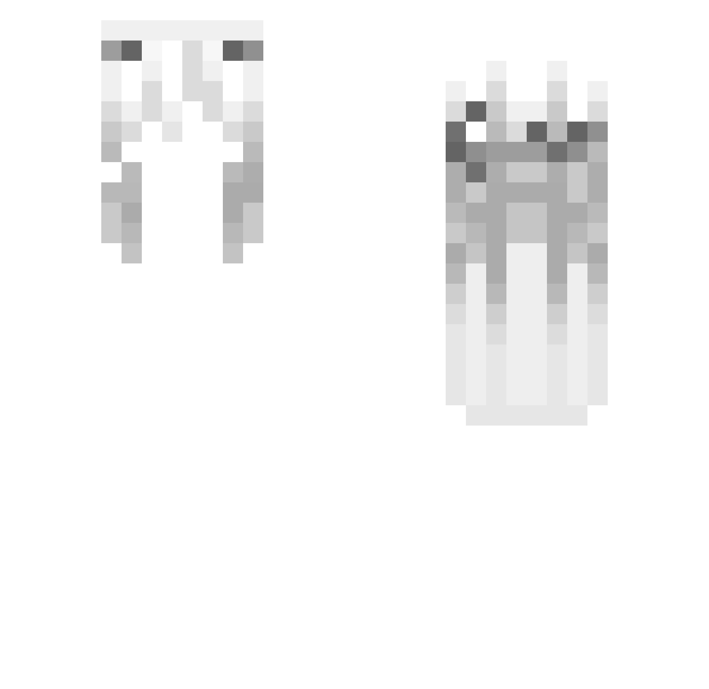 RiskNo Minecraft skin, front and back view