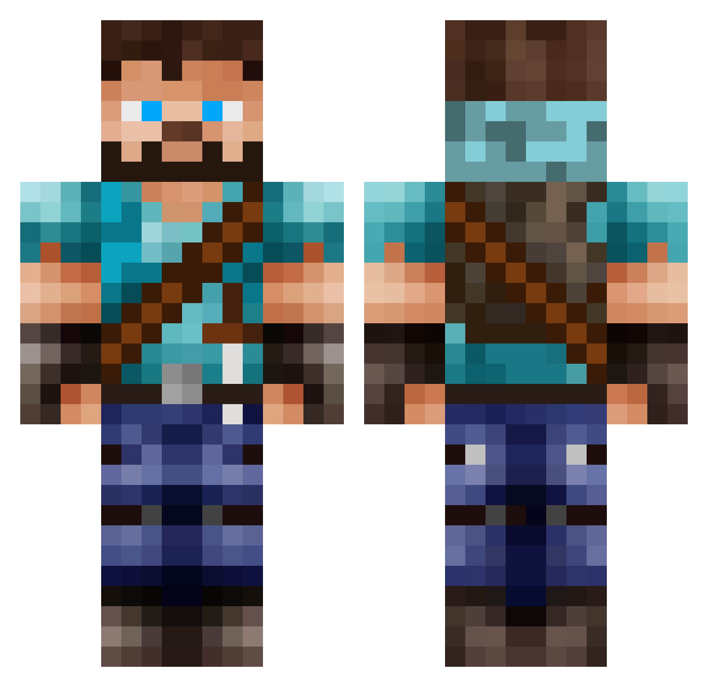 V0IDS0VE Minecraft skin, front and back view