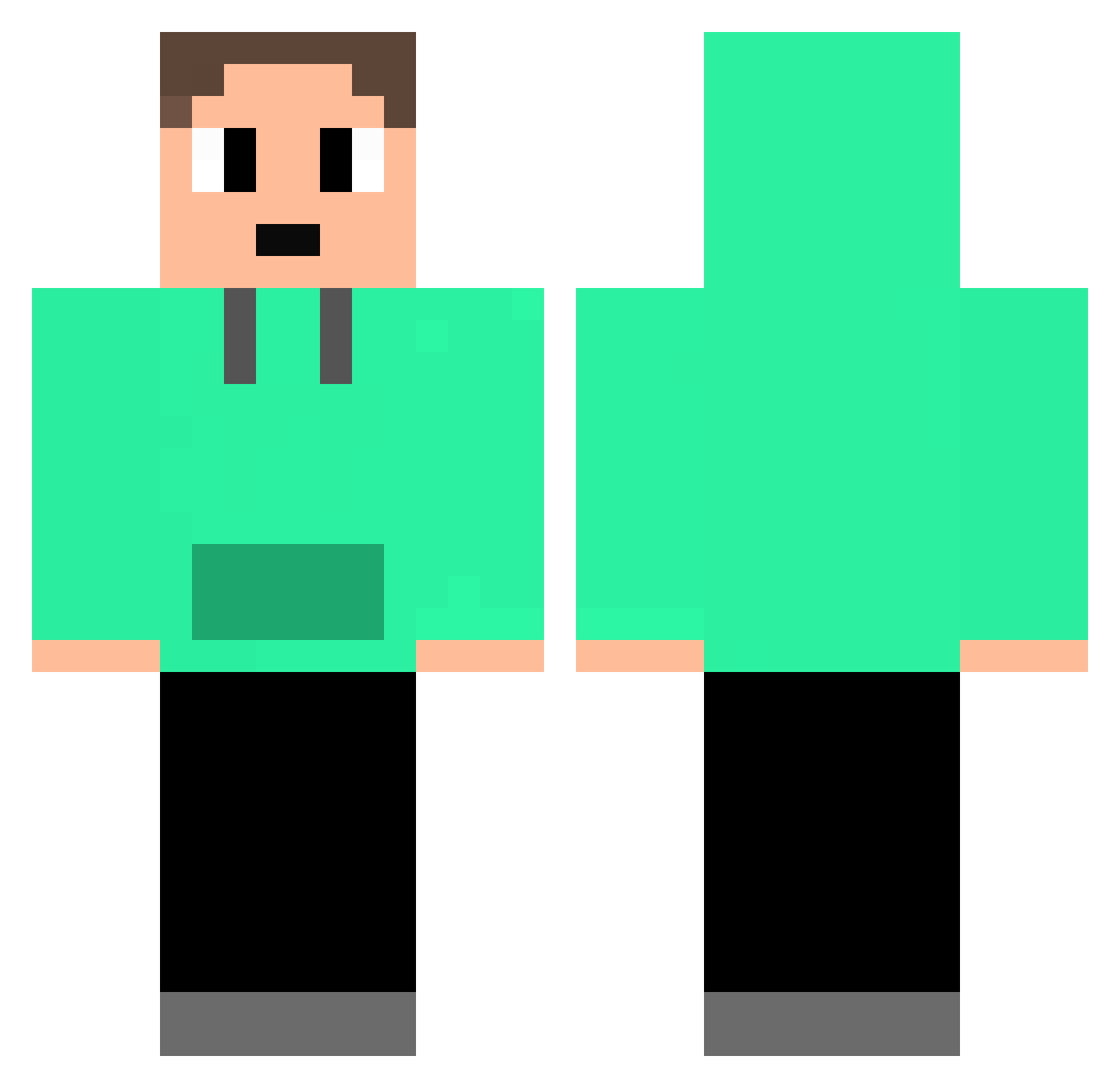 SantiagoGaribald Minecraft skin, front and back view