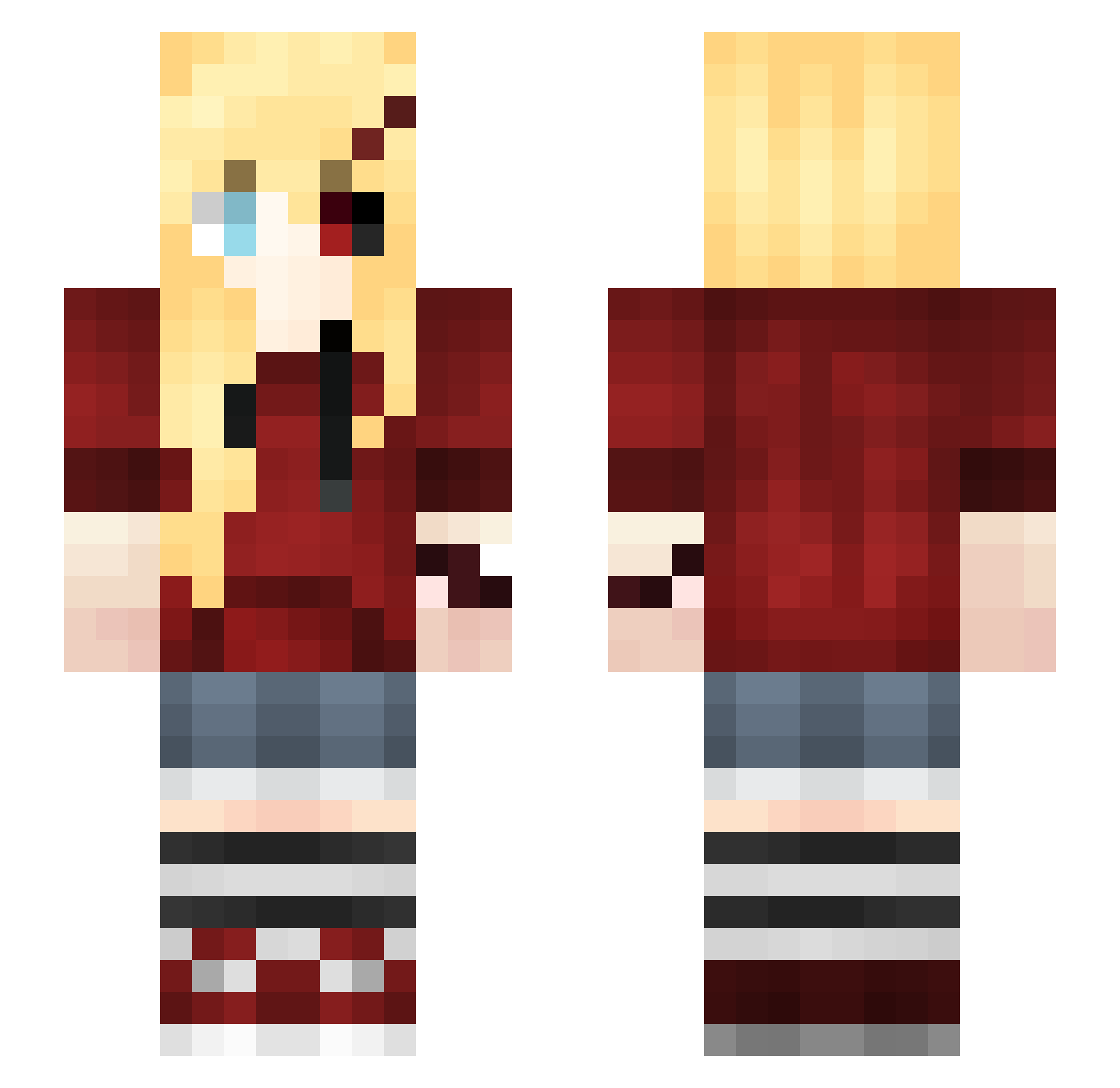 ThePixel84 Minecraft skin, front and back view