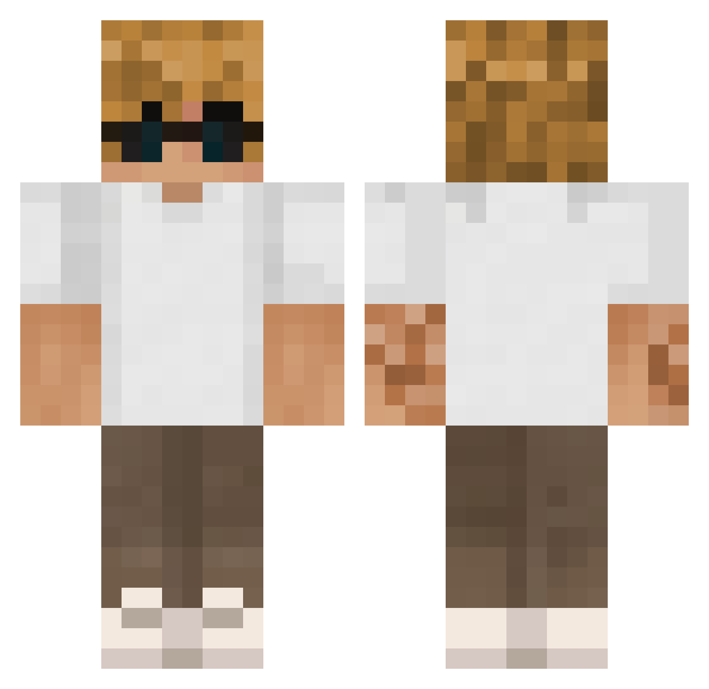 garbatyboss Minecraft skin, front and back view
