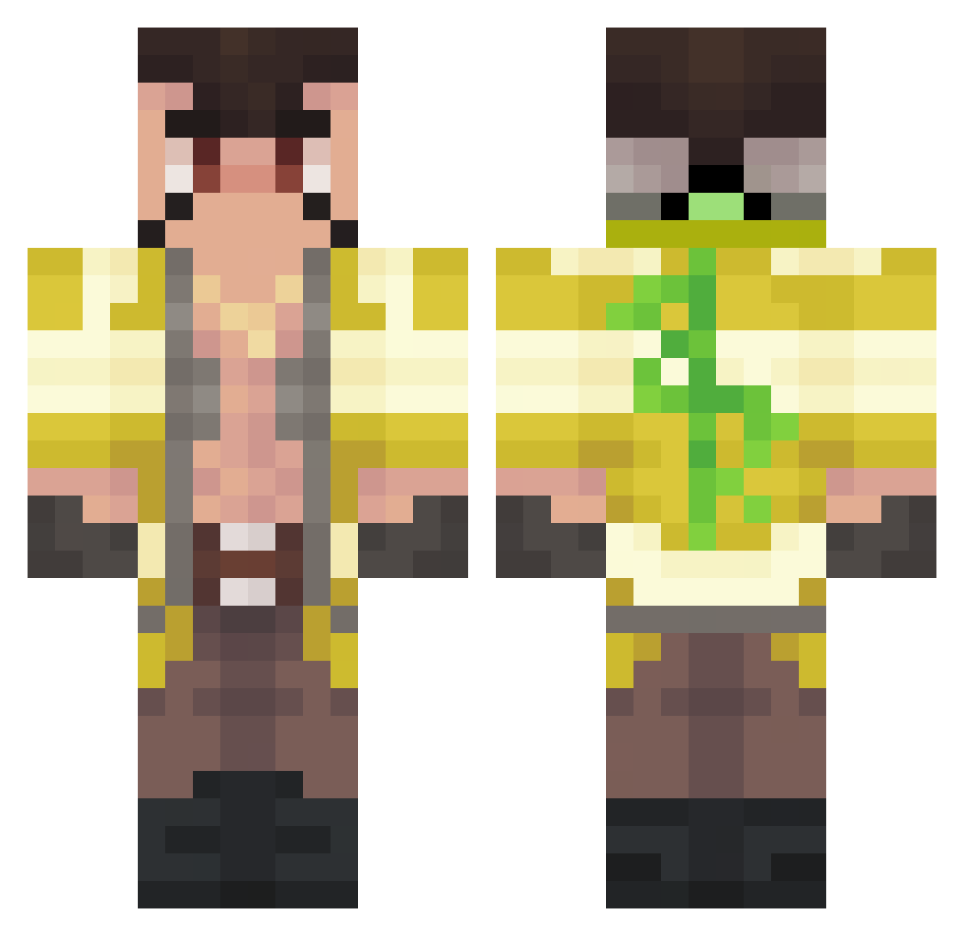 Herrschie Minecraft skin, front and back view