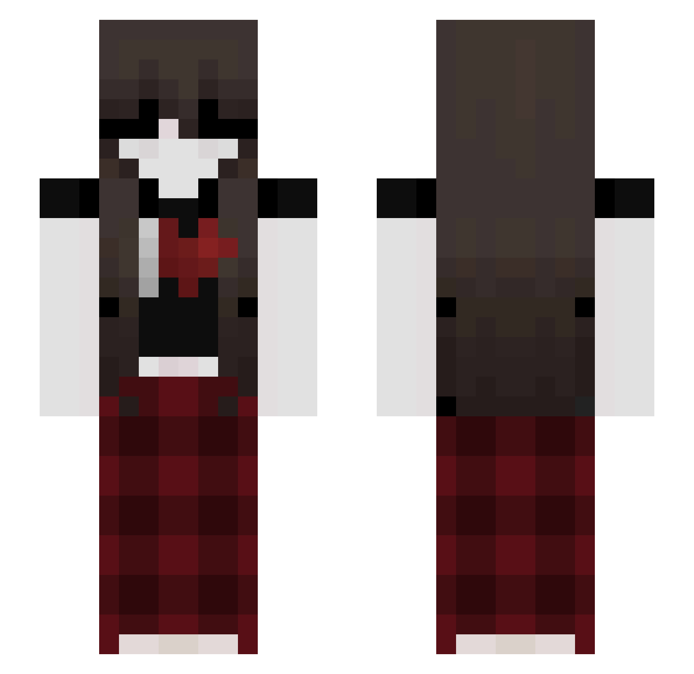 Sylvia525 Minecraft skin, front and back view