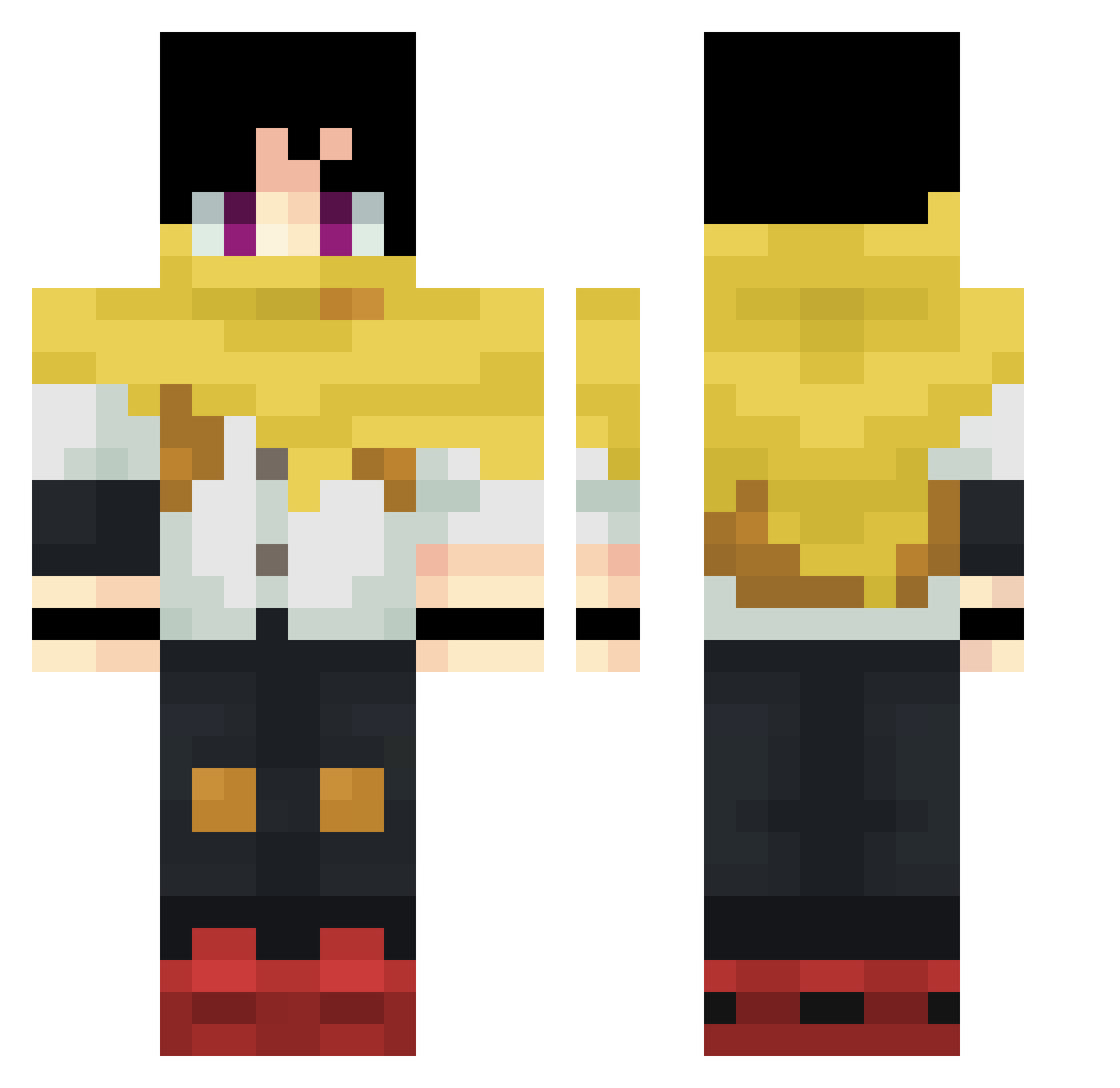 kingzera_bala Minecraft skin, front and back view