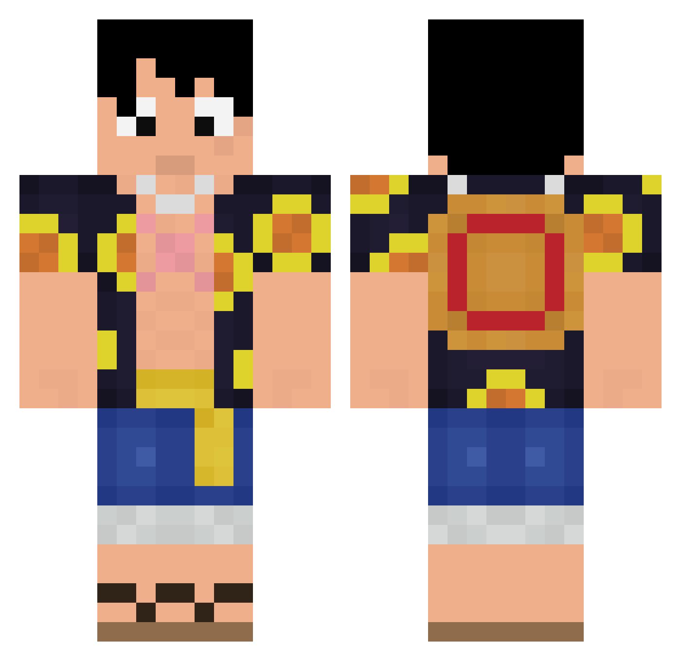 SEN_flixxx Minecraft skin, front and back view