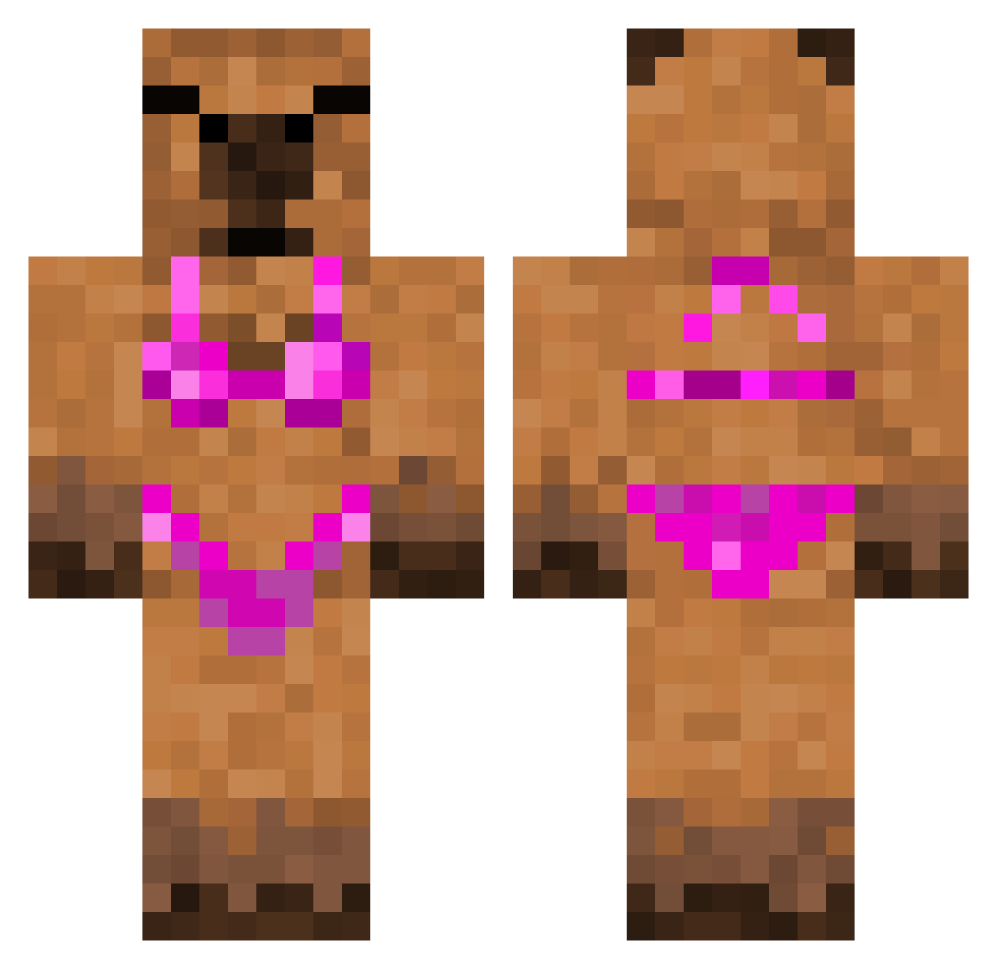 capybaraqueen4 Minecraft skin, front and back view