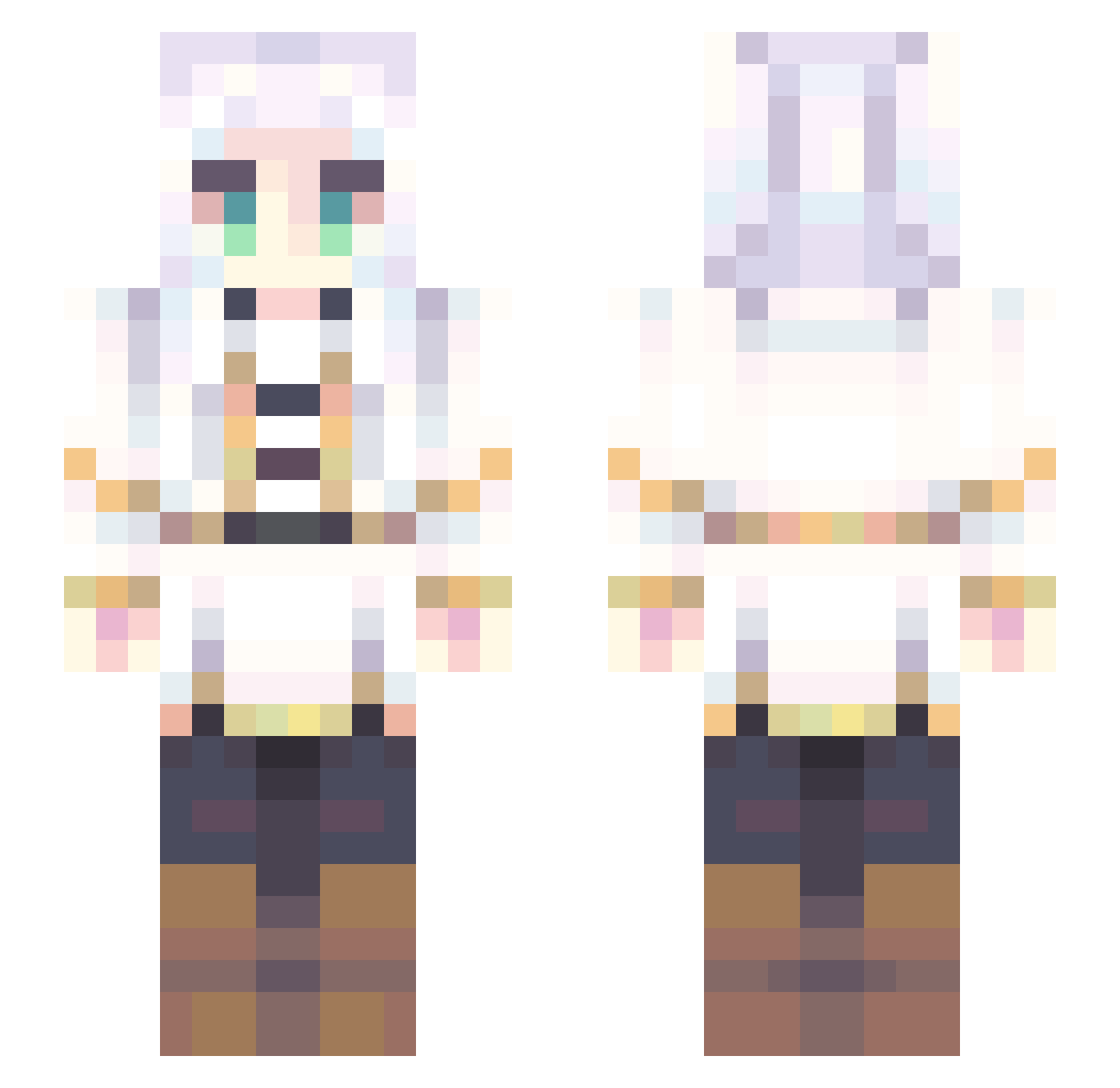 Zty97 Minecraft skin, front and back view