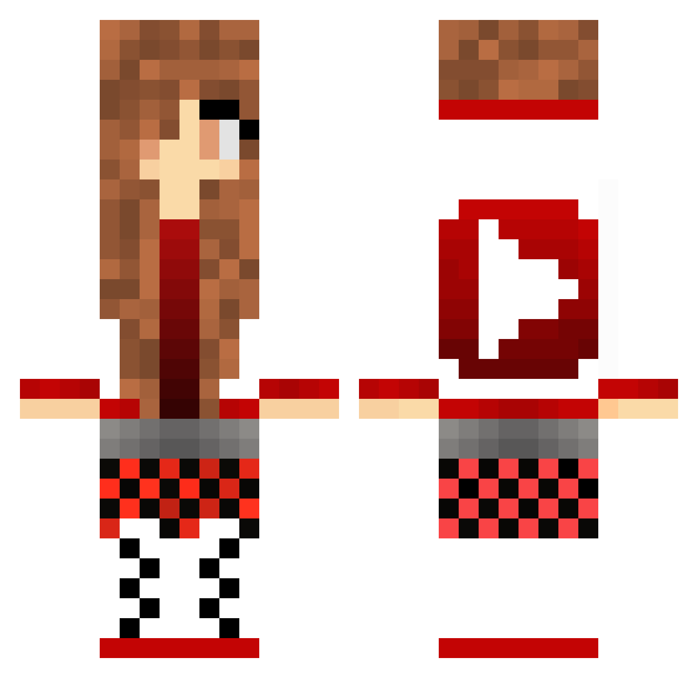 Forbiddenmemorie Minecraft skin, front and back view
