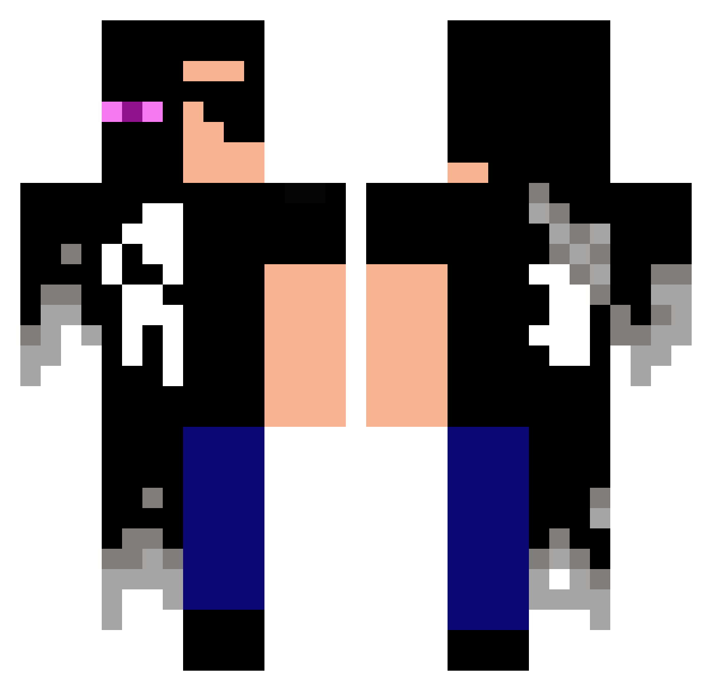 utarik Minecraft skin, front and back view