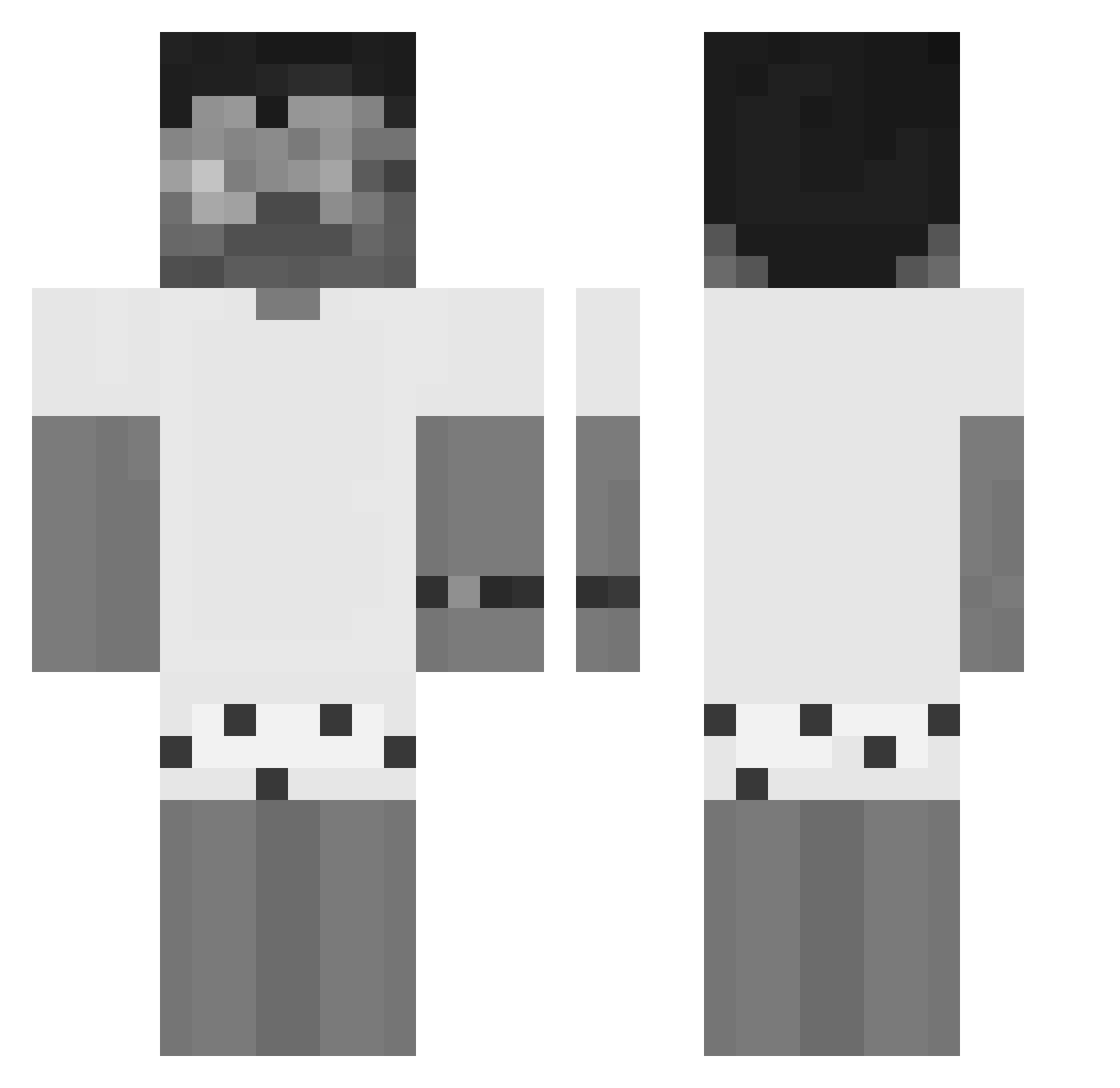 Sunrcy Minecraft skin, front and back view