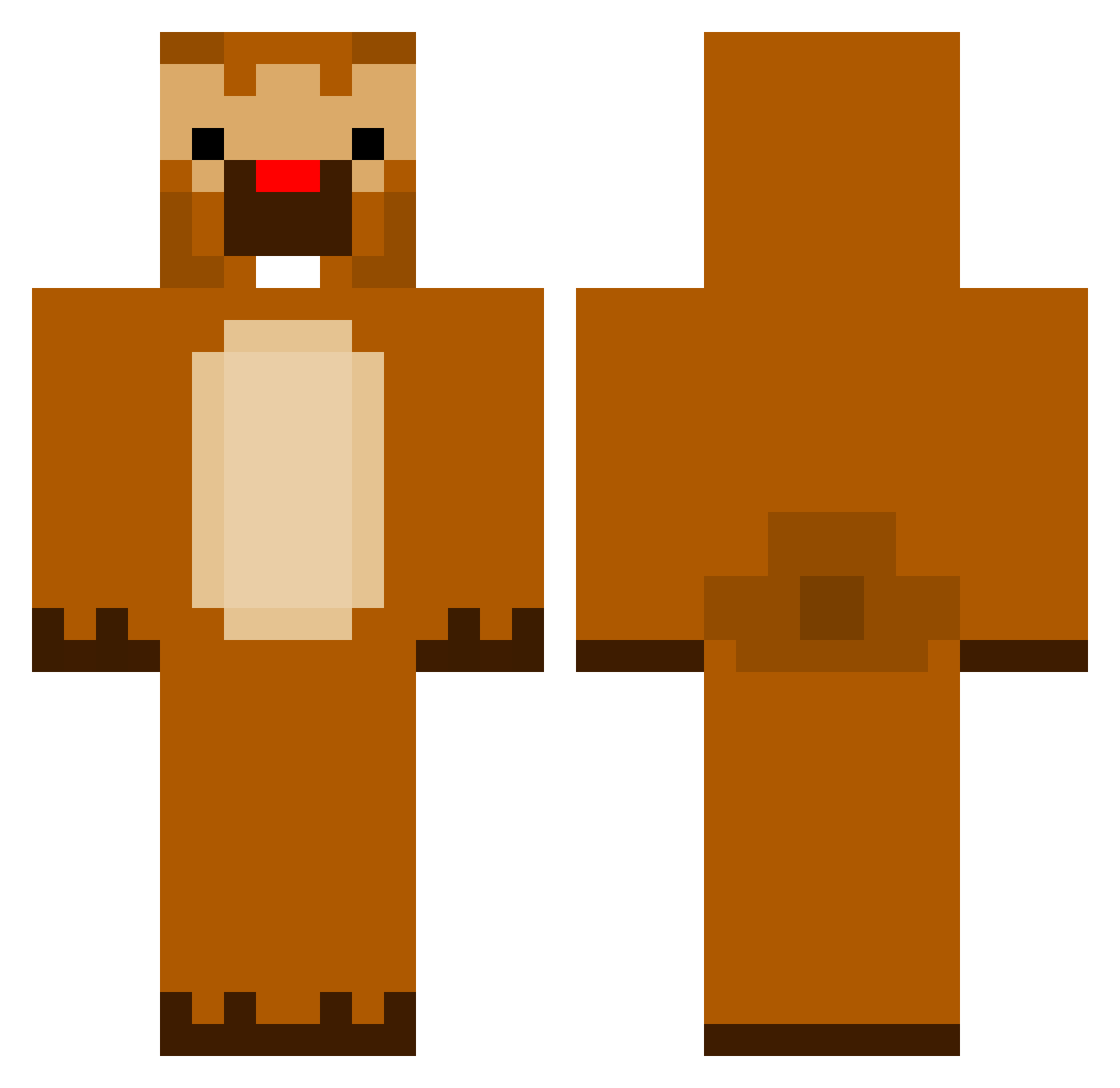 Daanchunk Minecraft skin, front and back view
