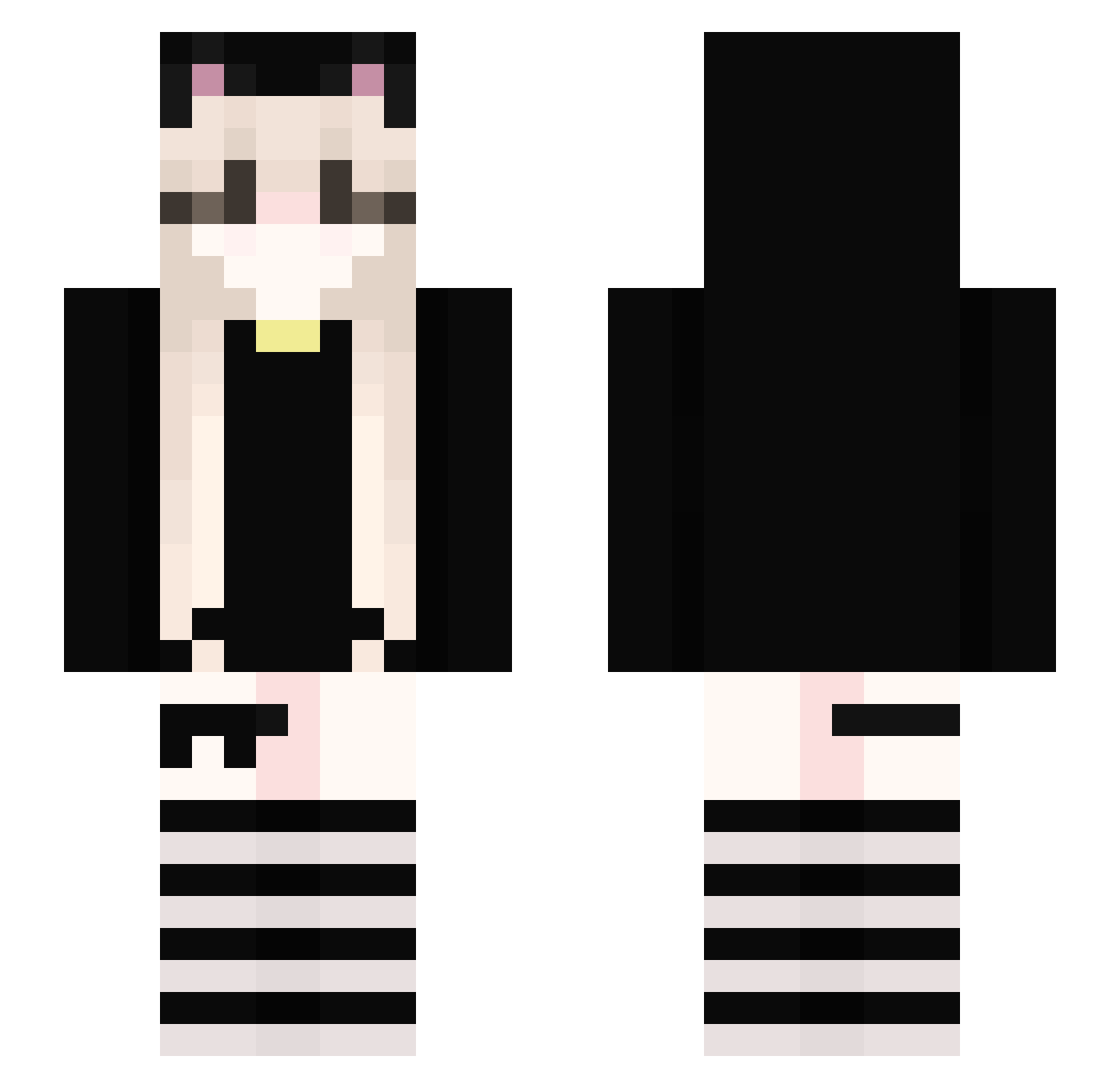 venusRICE Minecraft skin, front and back view
