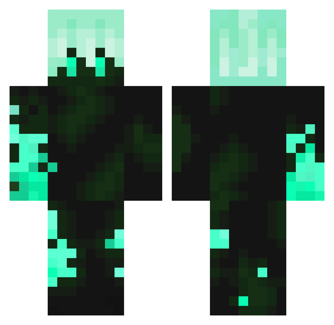 Daichi_Yurei Minecraft skin, front and back view