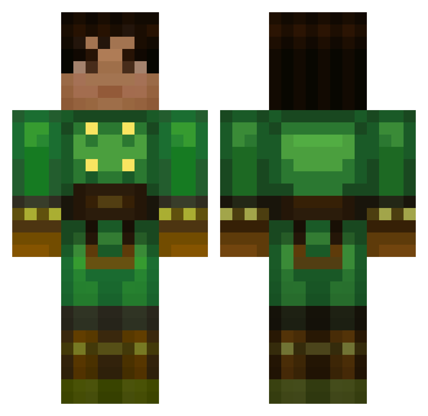 WisestIdentity Minecraft skin, front and back view