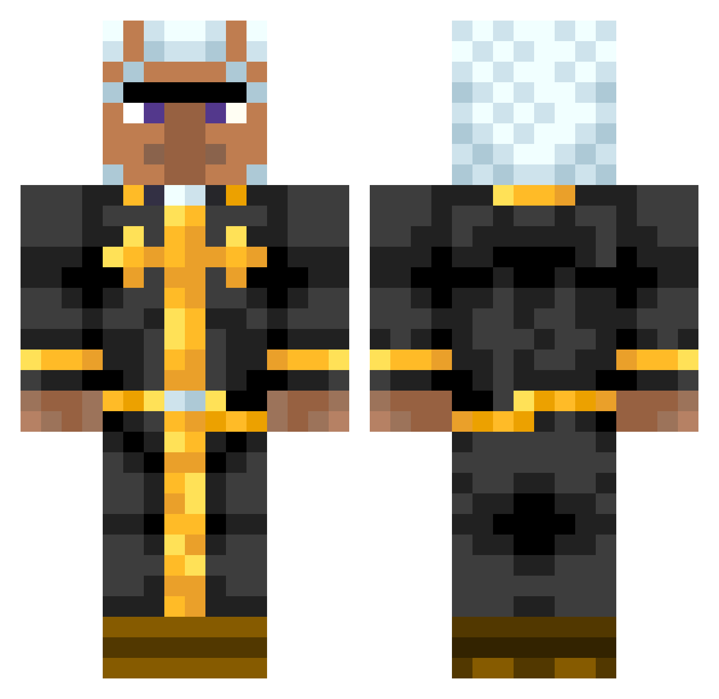 Rasengan212 Minecraft skin, front and back view